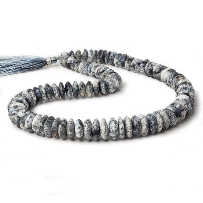 9.5-13.5mm Dendritic Opal German Faceted Rondelle 16 inch 90 pieces AA