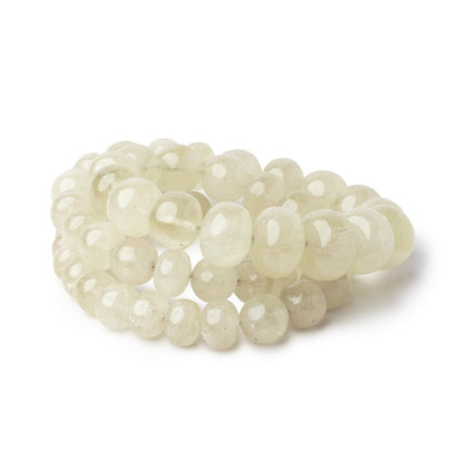 7.5-13.5mm Libyan Desert Glass Plain Rondelles & Rounds 18 inch 55 Beads AAA