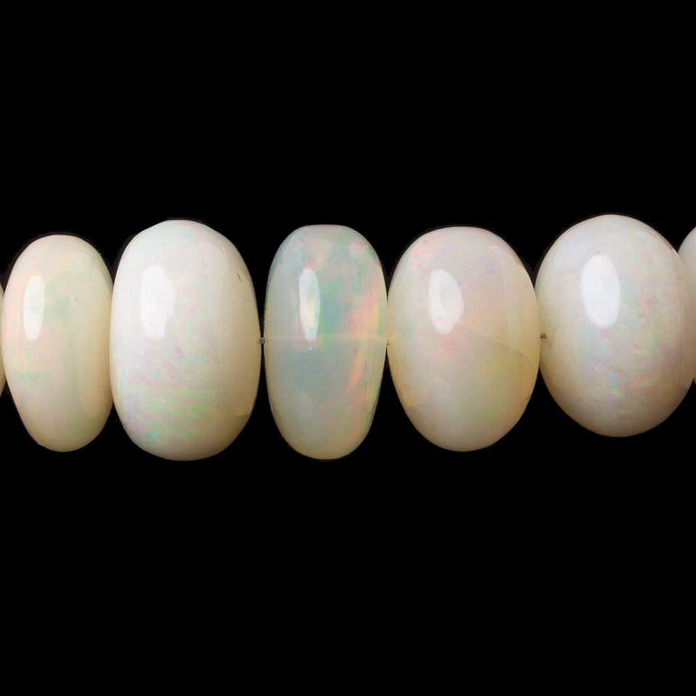 7.5-13mm Ethiopian Opal plain rondelle beads 18 inch 79 pieces AA