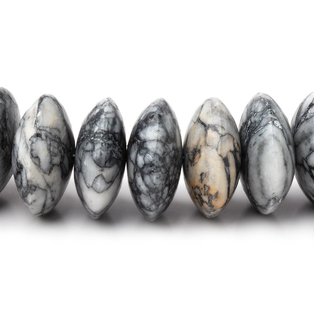 7.5-15mm Austrian Pinolith German Cut Plain Rondelles 16 inch 65 Beads AA