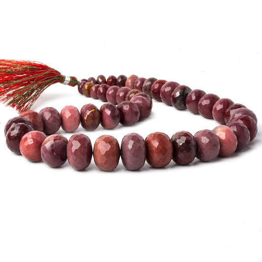 7.5-16mm Moukaite Jasper faceted rondelle beads 15 inch 40 pieces AA