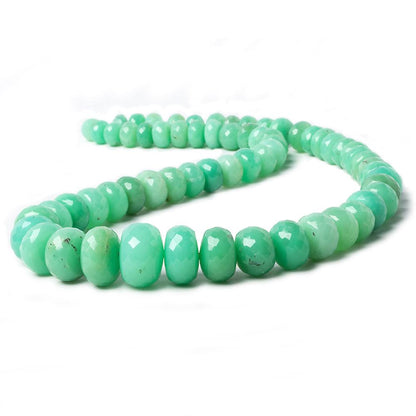 7.5-17mm Chrysoprase Faceted Rondelle Beads 18 inch 64 pieces
