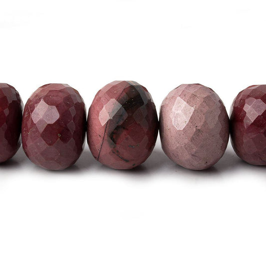 7.5-17mm Multi Color Moukaite Jasper faceted rondelles 15 inch 44 beads AA