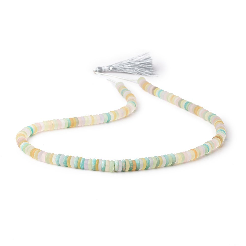 7.5-8.5mm Matte Multi Gemstone Plain Rondelle Beads 20 inch 196 pieces AA