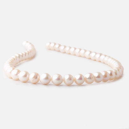 7.5-8.5mm Off White Chinese Akoya Saltwater Pearls 16 inch 53 pieces A