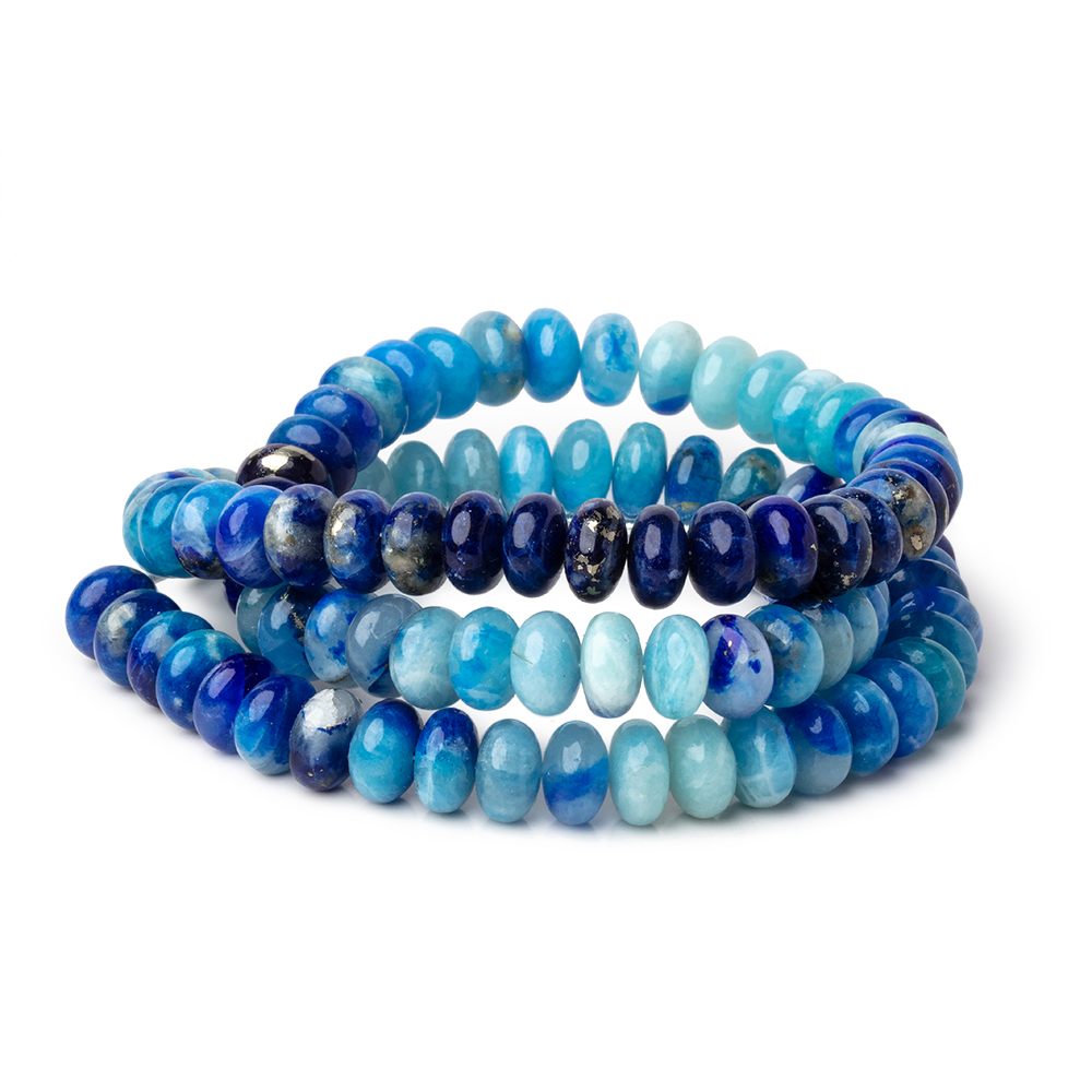 7.5-8mm Afghanite Plain Rondelles 18 inch 98 Beads AAA