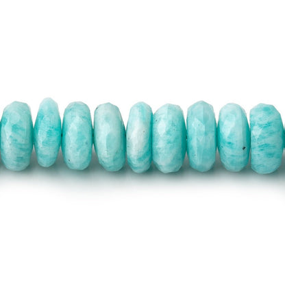 7.5-8mm Amazonite Faceted Rondelle Beads 8 inch 60 pieces