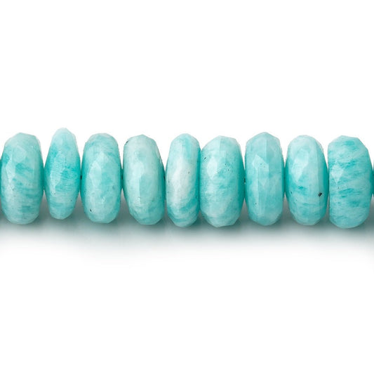 7.5-8mm Amazonite Faceted Rondelle Beads 8 inch 60 pieces