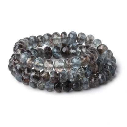 7.5-8mm Copper Moss Aquamarine Faceted Rondelle Beads 18 inch 84 pieces AAA