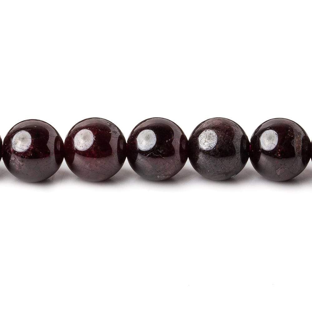7.5-8mm Garnet plain round beads 15 inch 50 pieces A
