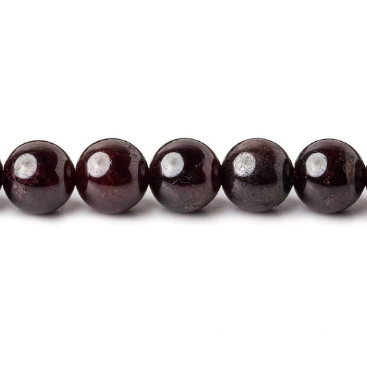 7.5-8mm Garnet plain round beads 15 inch 50 pieces A