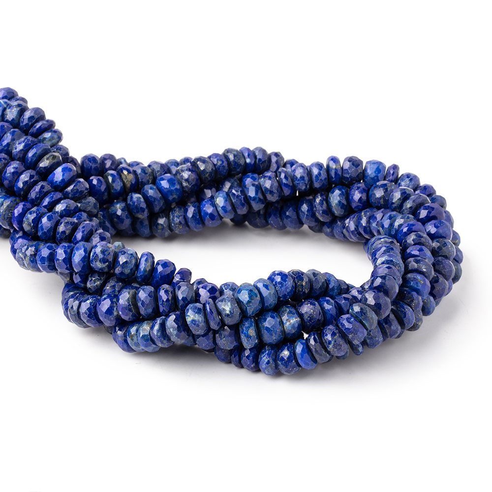 7.5-8mm Lapis Lazuli Faceted Rondelle Beads 15 inch 87 pieces