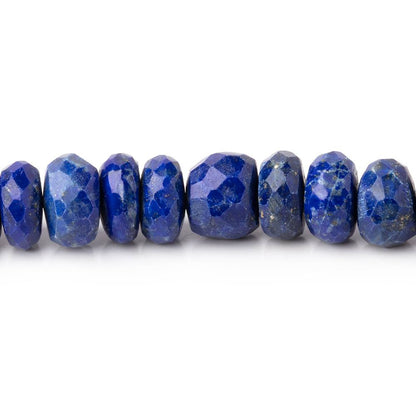 7.5-8mm Lapis Lazuli Faceted Rondelle Beads 15 inch 87 pieces