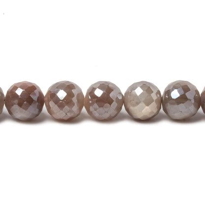 7.5-8mm Mystic Multi Grey Moonstone faceted rounds 14 inch 45 pieces