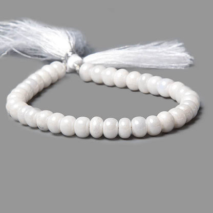 7.5-8mm Mystic White Quartz plain rondelle beads 8 inch 37 pieces
