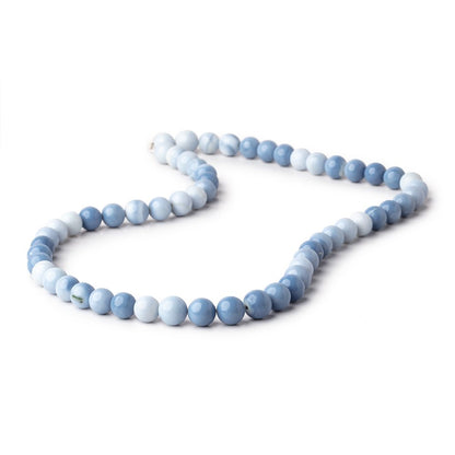 7.5-8mm Owyhee Blue Opal Plain Round Beads 17.5 inch 57 pieces