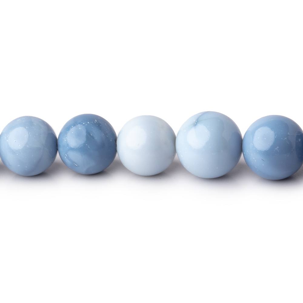 7.5-8mm Owyhee Blue Opal Plain Round Beads 17.5 inch 57 pieces