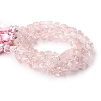 7.5-8mm Rose Quartz faceted cube beads 8 inch 25 pieces