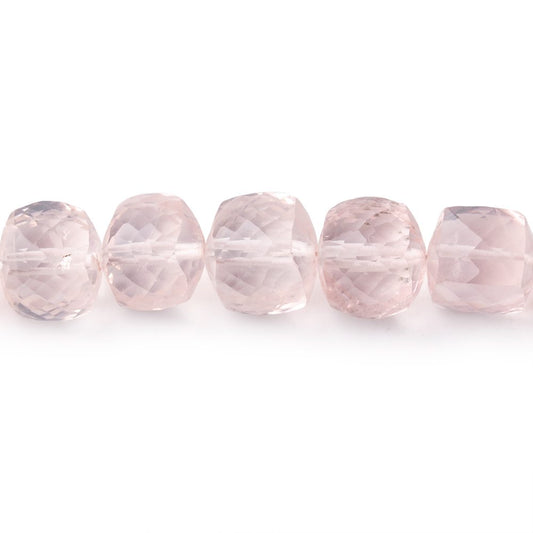 7.5-8mm Rose Quartz faceted cube beads 8 inch 25 pieces