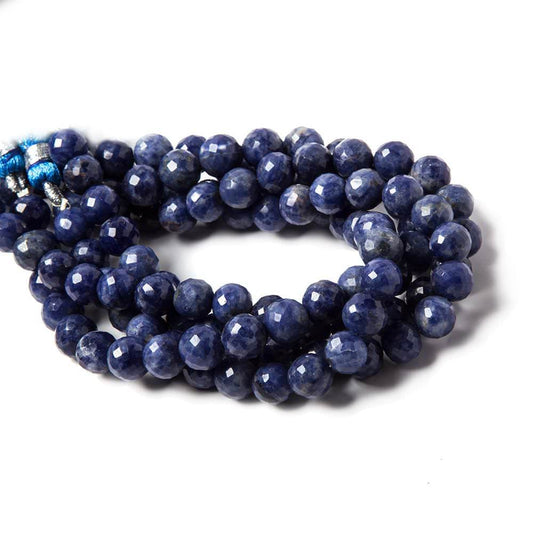 7.5-8mm Sodalite faceted round beads 8 inch 26 pieces
