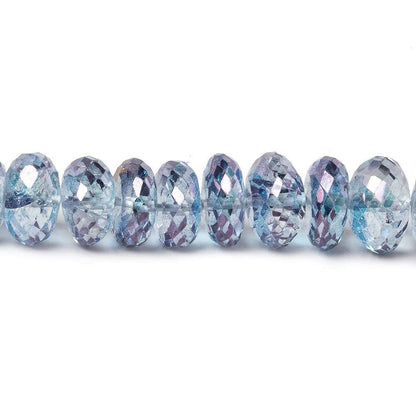 5.5mm Mystic Blue Topaz Faceted Rondelle Beads 8 inch 60 beads