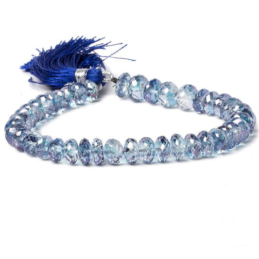5.5mm Mystic Blue Topaz Faceted Rondelle Beads 8 inch 60 beads