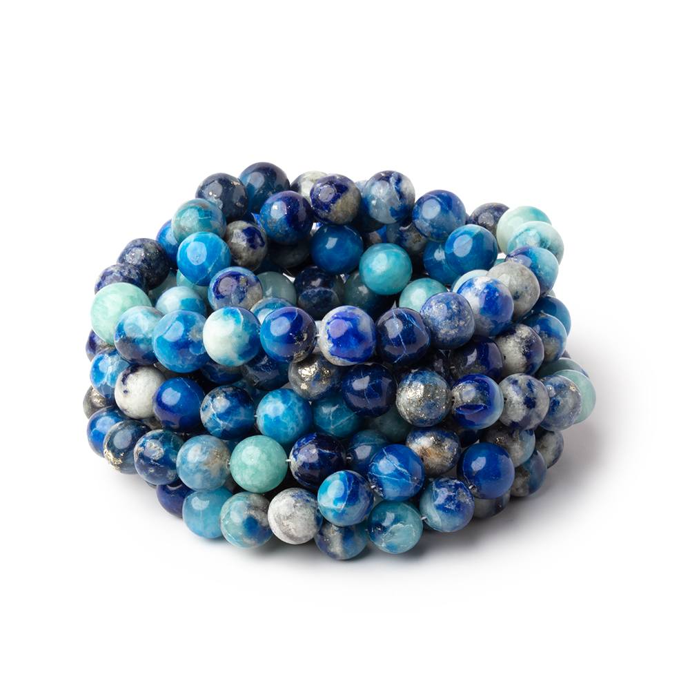 7.5mm Afghanite Plain Round Beads 18 inch 60 pieces AA