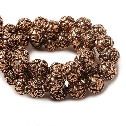 7.5mm Antiqued Copper Bali Design 8 inch 27 pcs