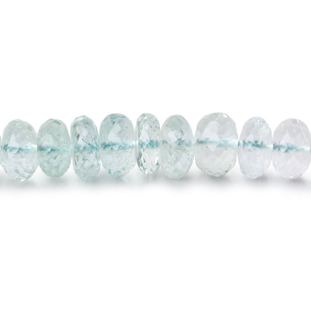 7.5mm Aquamarine Faceted Rondelle Beads 15 inch 93 pieces