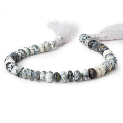 7.5mm Dendritic Opal Faceted Rondelle Beads 8 inch 38 pieces