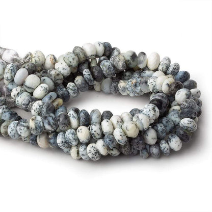 7.5mm Dendritic Opal Faceted Rondelle Beads 8 inch 38 pieces