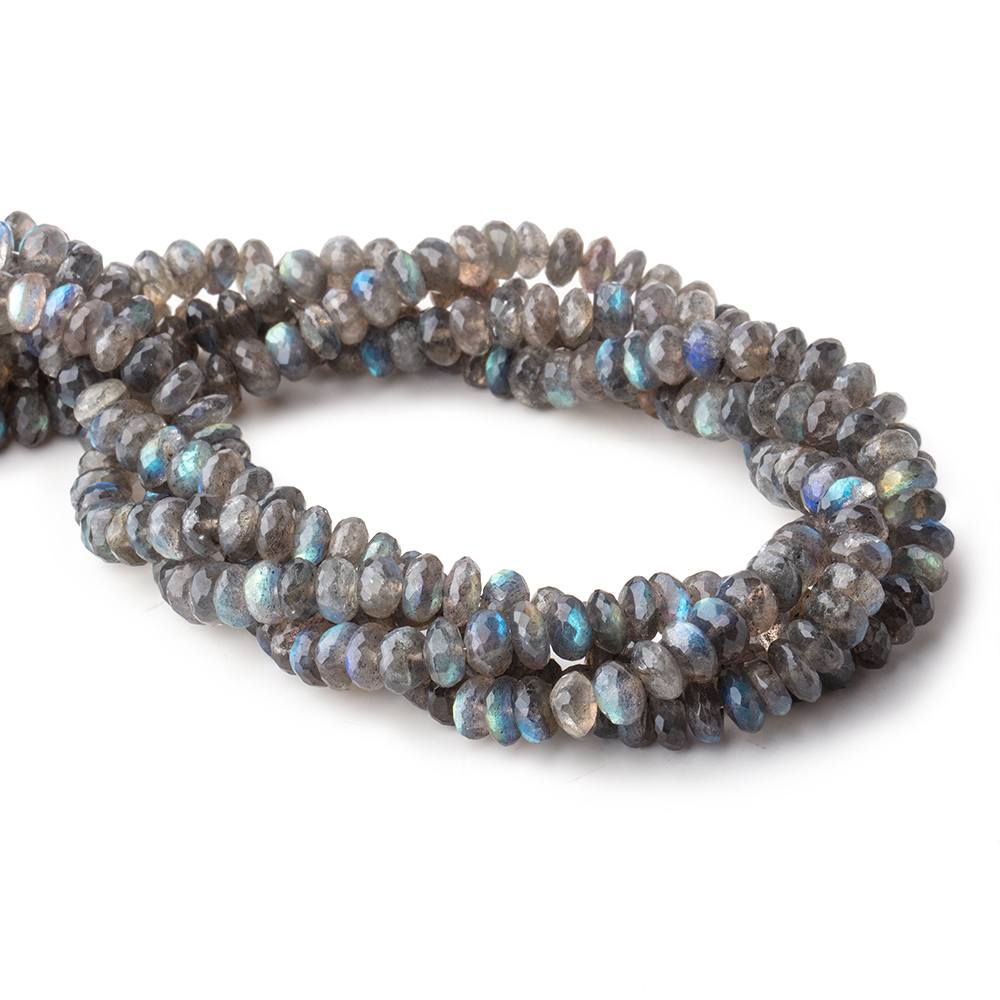 7mm Labradorite Faceted Rondelle Beads 14 inch 94 pieces