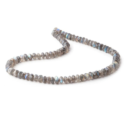 7mm Labradorite Faceted Rondelle Beads 14 inch 94 pieces