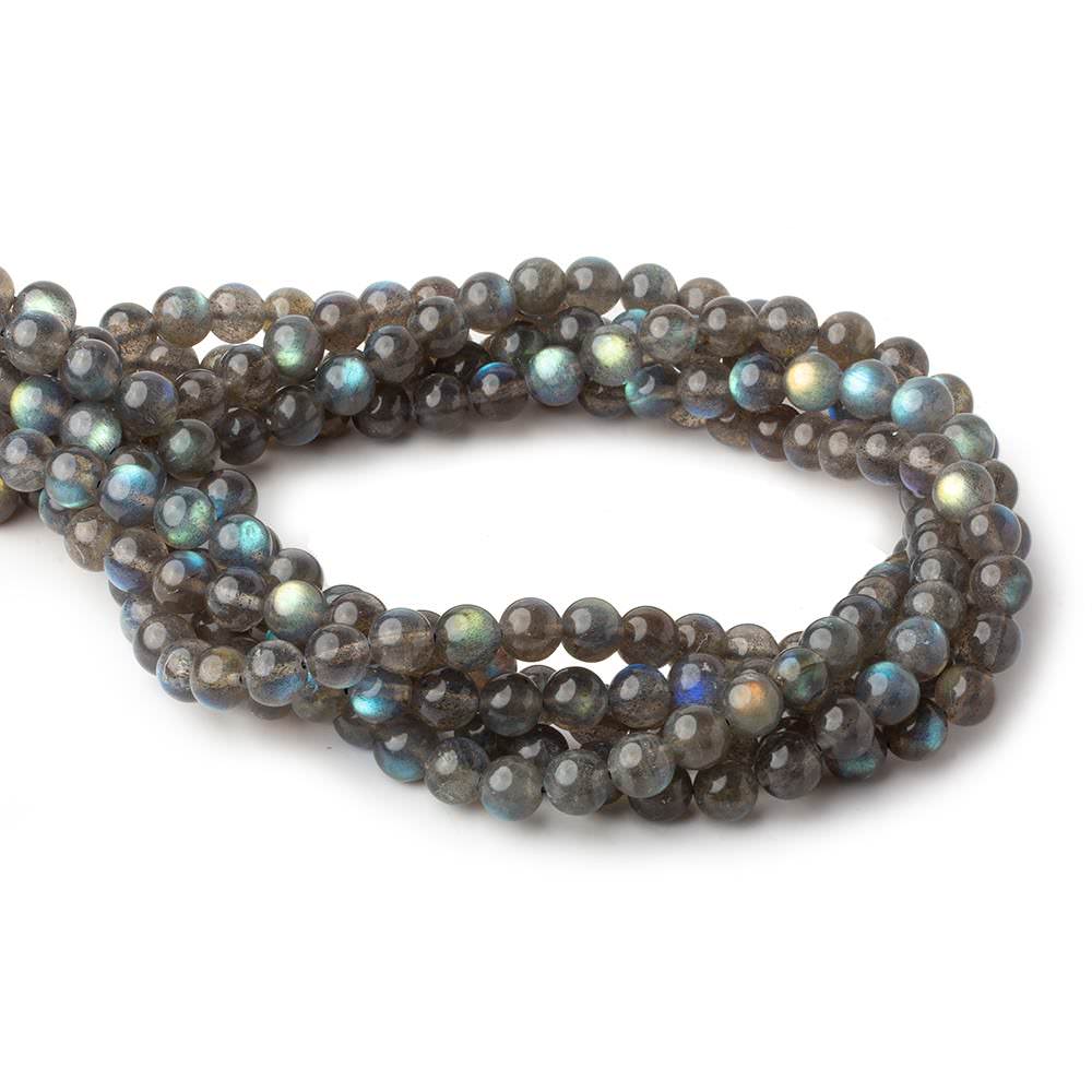 7.5mm Labradorite plain round beads 16 inch 37 pieces AAA