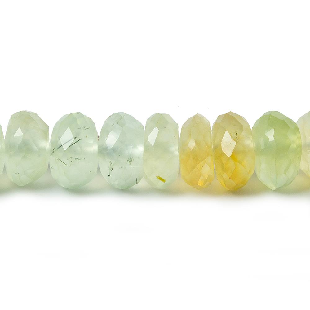 7.5mm Multi Color Prehnite faceted rondelle beads 13 inch 78 pieces