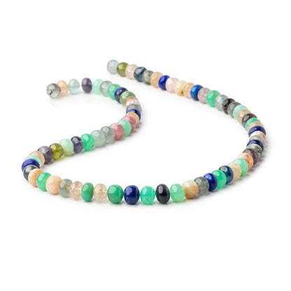 7.5mm Multi Gemstone Plain Rondelle Beads 16 inch 75 pieces