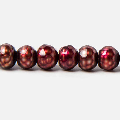 7.5mm Orangy Red faceted button center drill freshwater Pearls 67 pieces