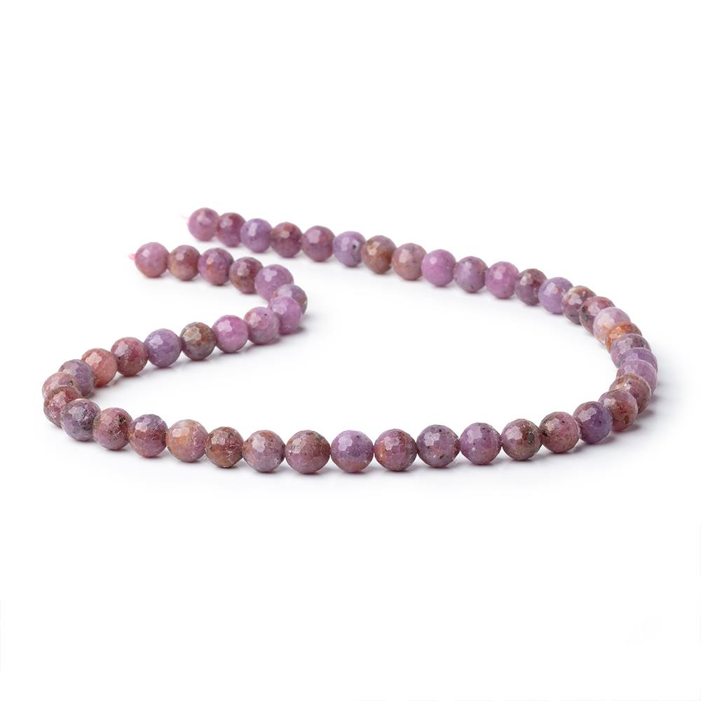 7.5mm Ruby faceted round beads 15.5 inch 50 pieces