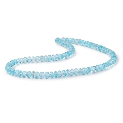 7.5mm Sky Blue Topaz Faceted Rondelles 17 inch 90 beads AA