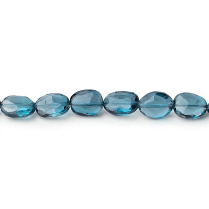 7.5x6-8x6mm London Blue Topaz faceted oval beads 8 inch 26 pieces