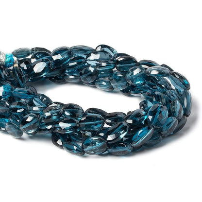 7.5x6-8x6mm London Blue Topaz faceted oval beads 8 inch 26 pieces