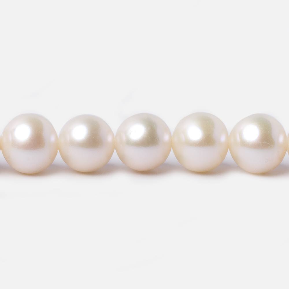 7.5x6-9x6.5mm Cream Off Round Freshwater Pearls 16 inch 56 pieces