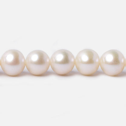 7.5x6-9x6.5mm Cream Off Round Freshwater Pearls 16 inch 56 pieces