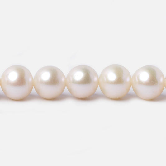 7.5x6-9x6.5mm Cream Off Round Freshwater Pearls 16 inch 56 pieces