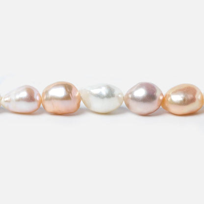 7.5x8-7.5x10mm Tri Color Straight Drill Baroque Freshwater Pearl 15 inch 40 pcs