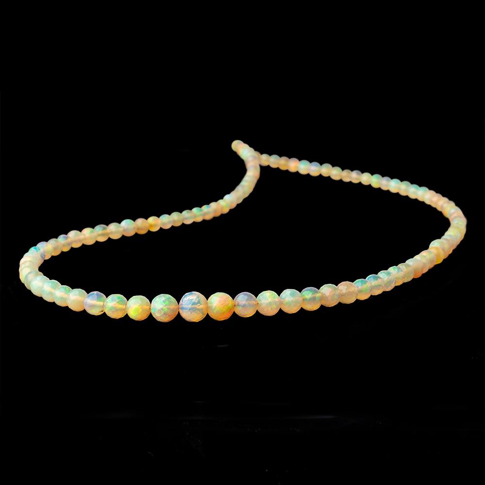 4-7mm Golden Ethiopian Opal faceted round beads 16 inch 105 pieces