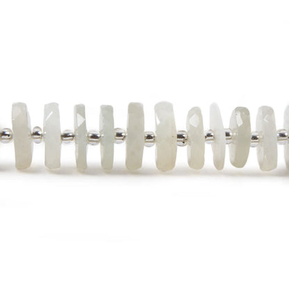 7.8-8.5mm Sage Green Moonstone faceted heshi beads 16 inch 88 pieces