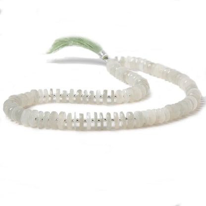 7.8-8.5mm Sage Green Moonstone faceted heshi beads 16 inch 88 pieces