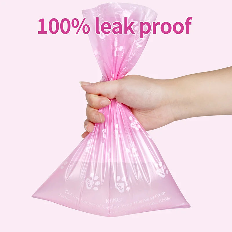 20 Rolls Pink Dog Poop Bags(300 Count) Thickened Poop Bags for Dogs Leak Proof Doggie Poop Bag Refills Rolls Pet Waste Bags