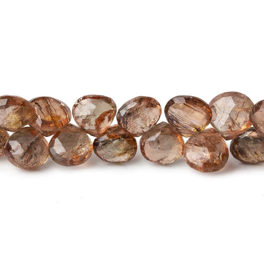 7mm Andalusite Faceted Heart Beads 8.5 inch 61 pieces